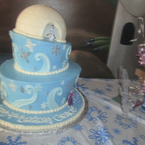 Frozen Winter Wonderland Cake